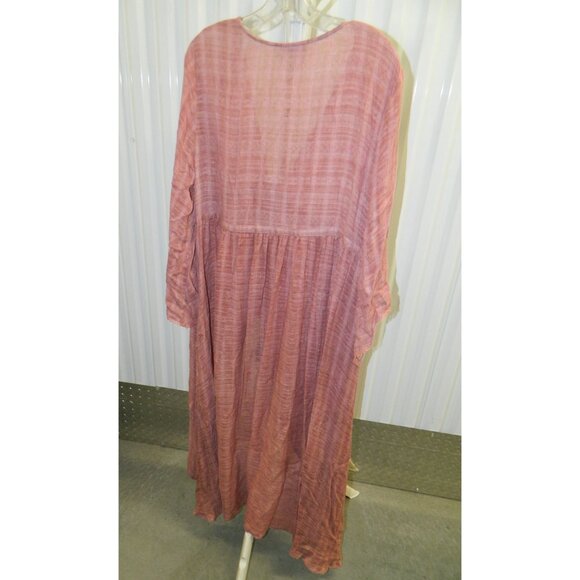 Ariat Womens XL/XXL Dusty Pink Sheer Duster Kimono Cover-Up Bell Sleeve Wrap - Picture 8 of 16